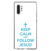 DistinctInk® Clear Shockproof Hybrid Case for Apple iPhone / Samsung Galaxy / Google Pixel - Keep Calm and Follow Jesus