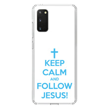 DistinctInk® Clear Shockproof Hybrid Case for Apple iPhone / Samsung Galaxy / Google Pixel - Keep Calm and Follow Jesus
