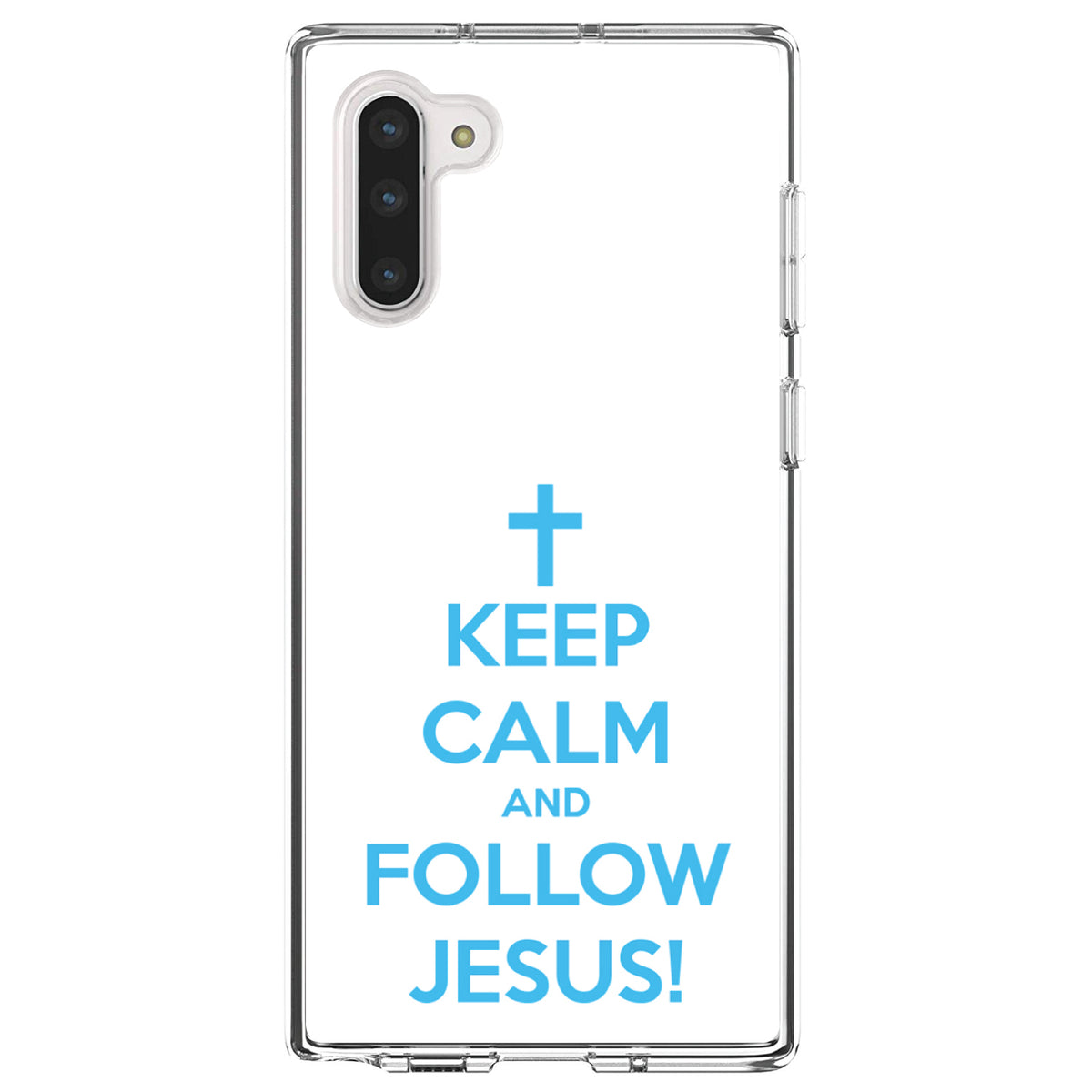 Keep Calm and Follow Jesus Clear Shockproof iPhone Case, view 9