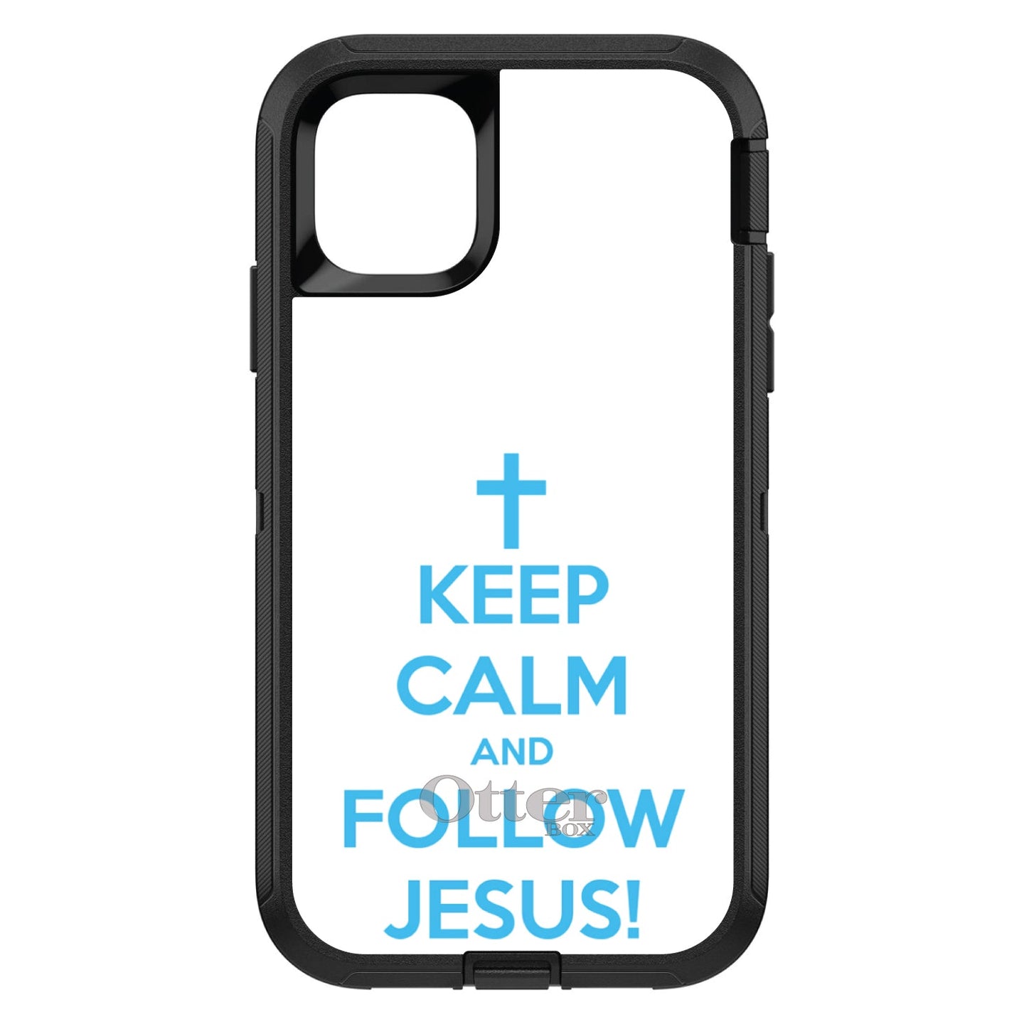 DistinctInk™ OtterBox Defender Series Case for Apple iPhone / Samsung Galaxy / Google Pixel - Keep Calm and Follow Jesus