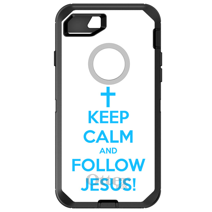 DistinctInk™ OtterBox Defender Series Case for Apple iPhone / Samsung Galaxy / Google Pixel - Keep Calm and Follow Jesus