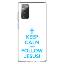 DistinctInk® Clear Shockproof Hybrid Case for Apple iPhone / Samsung Galaxy / Google Pixel - Keep Calm and Follow Jesus