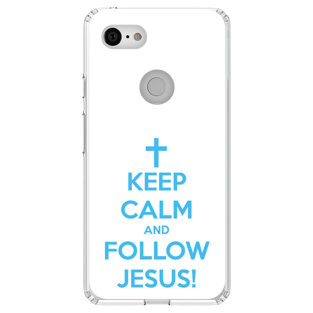 Keep Calm and Follow Jesus Clear Shockproof iPhone Case, view 21