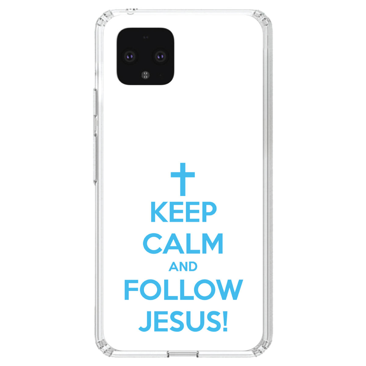 Keep Calm and Follow Jesus Clear Shockproof iPhone Case, view 23