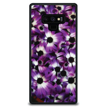 DistinctInk® Hard Plastic Snap-On Case for Apple iPhone or Samsung Galaxy - Purple White Black Flowers