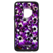 DistinctInk™ OtterBox Symmetry Series Case for Apple iPhone / Samsung Galaxy / Google Pixel - Purple White Black Flowers