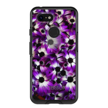 DistinctInk™ OtterBox Symmetry Series Case for Apple iPhone / Samsung Galaxy / Google Pixel - Purple White Black Flowers