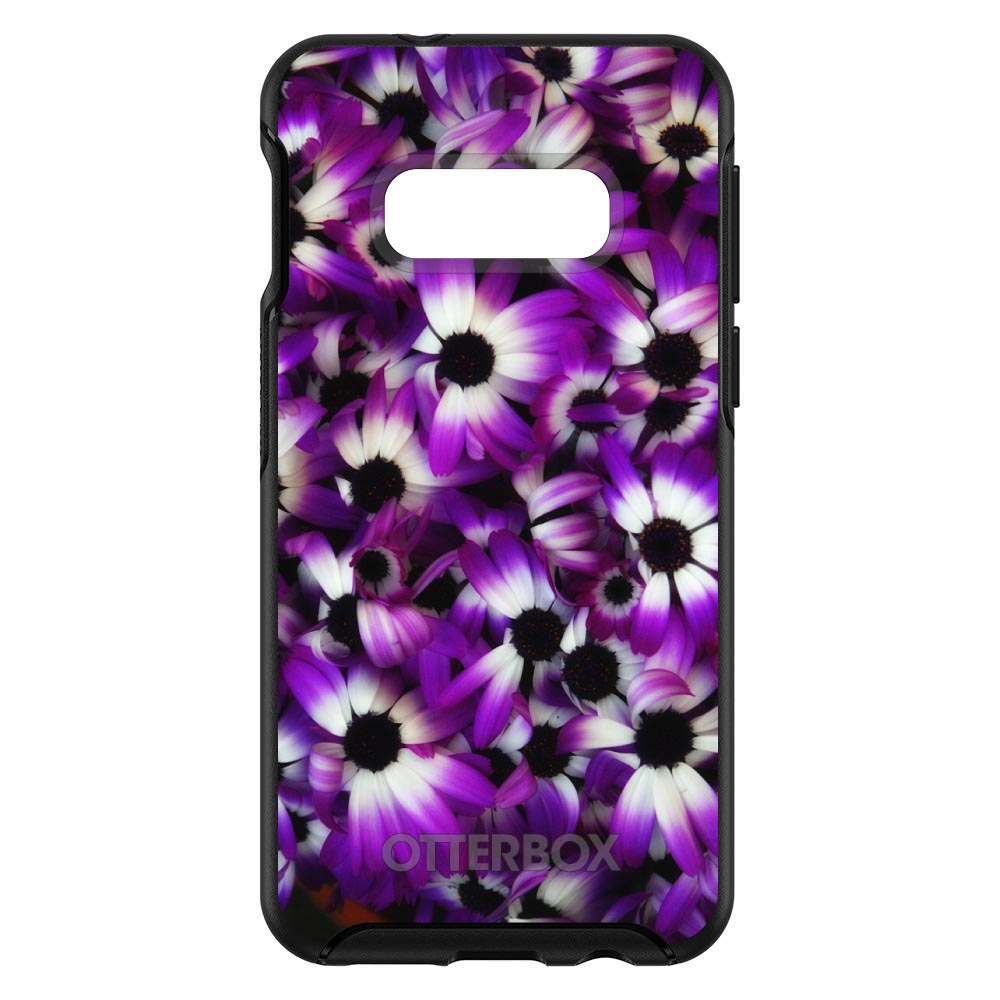 Purple White Black Flowers OtterBox Symmetry Case for iPhone & Galaxy, view 7