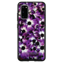 DistinctInk™ OtterBox Symmetry Series Case for Apple iPhone / Samsung Galaxy / Google Pixel - Purple White Black Flowers