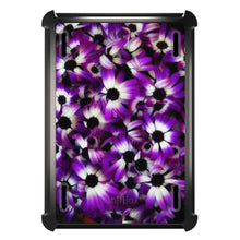 DistinctInk™ OtterBox Defender Series Case for Apple iPad / iPad Pro / iPad Air / iPad Mini - Purple White Black Flowers
