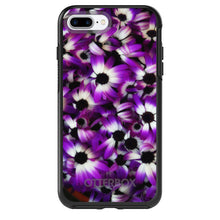 DistinctInk™ OtterBox Symmetry Series Case for Apple iPhone / Samsung Galaxy / Google Pixel - Purple White Black Flowers