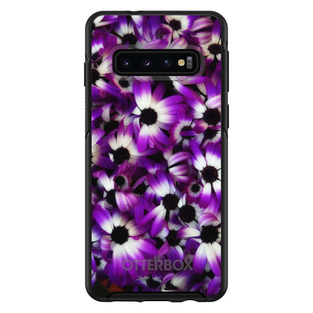 Purple White Black Flowers OtterBox Symmetry Case for iPhone & Galaxy, view 6