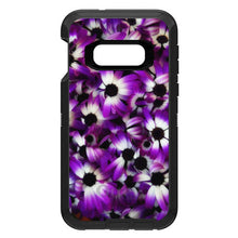 DistinctInk™ OtterBox Defender Series Case for Apple iPhone / Samsung Galaxy / Google Pixel - Purple White Black Flowers