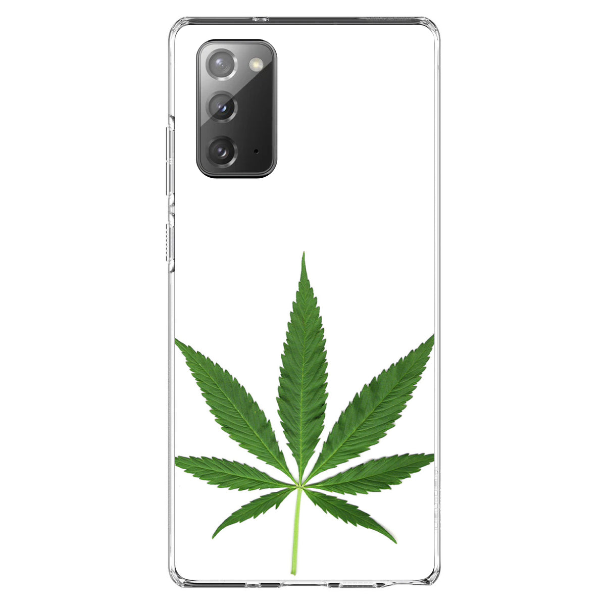 Marijuana Leaf Photo Clear Shockproof iPhone Case, view 8
