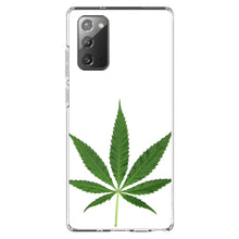DistinctInk® Clear Shockproof Hybrid Case for Apple iPhone / Samsung Galaxy / Google Pixel - Marijuana Leaf Photo