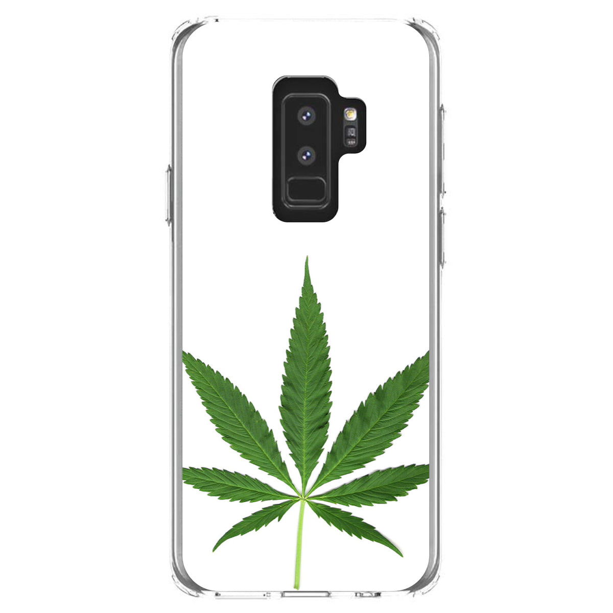 Marijuana Leaf Photo Clear Shockproof iPhone Case, view 20