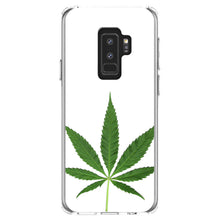 DistinctInk® Clear Shockproof Hybrid Case for Apple iPhone / Samsung Galaxy / Google Pixel - Marijuana Leaf Photo