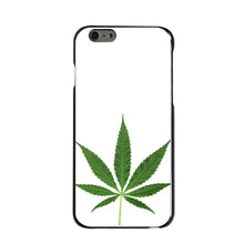 DistinctInk® Hard Plastic Snap-On Case for Apple iPhone or Samsung Galaxy - Marijuana Leaf Photo