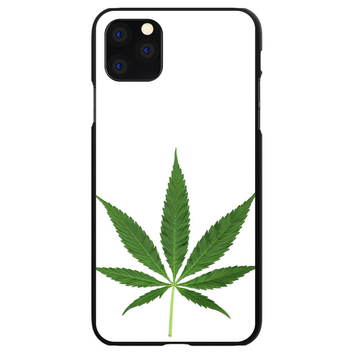 DistinctInk® Hard Plastic Snap-On Case for Apple iPhone or Samsung Galaxy - Marijuana Leaf Photo