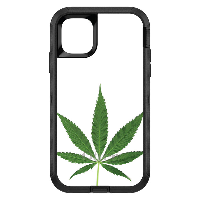 DistinctInk™ OtterBox Defender Series Case for Apple iPhone / Samsung Galaxy / Google Pixel - Marijuana Leaf Photo