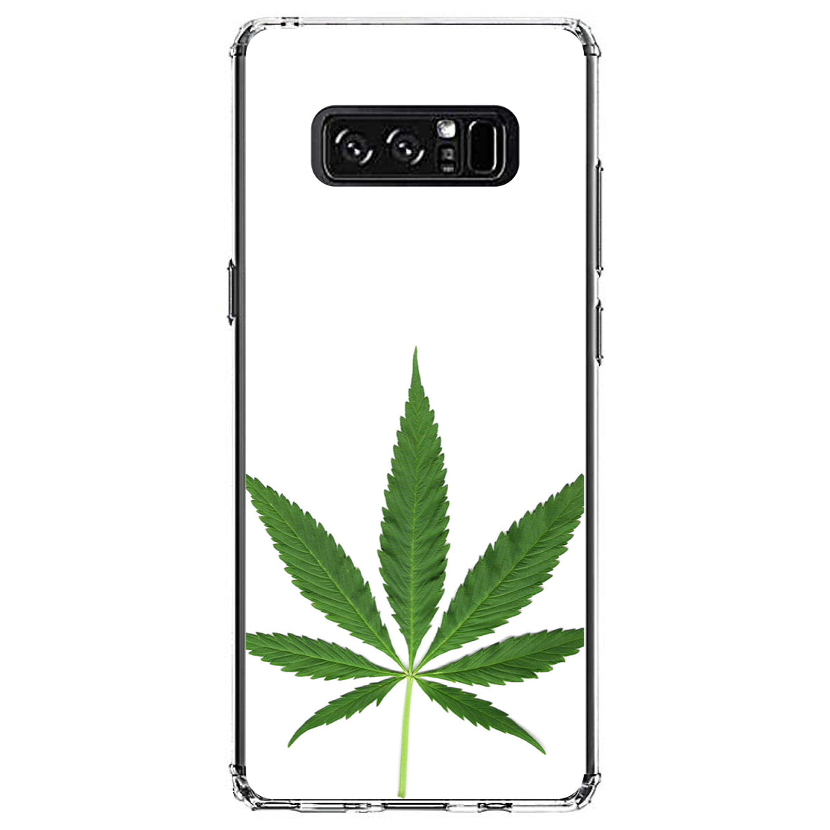 Marijuana Leaf Photo Clear Shockproof iPhone Case, view 12