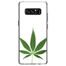 DistinctInk® Clear Shockproof Hybrid Case for Apple iPhone / Samsung Galaxy / Google Pixel - Marijuana Leaf Photo