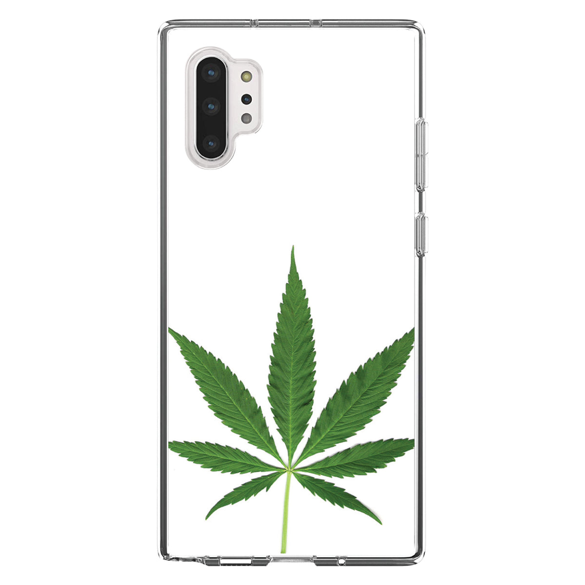 Marijuana Leaf Photo Clear Shockproof iPhone Case, view 10
