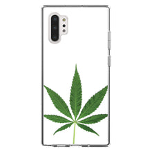 DistinctInk® Clear Shockproof Hybrid Case for Apple iPhone / Samsung Galaxy / Google Pixel - Marijuana Leaf Photo