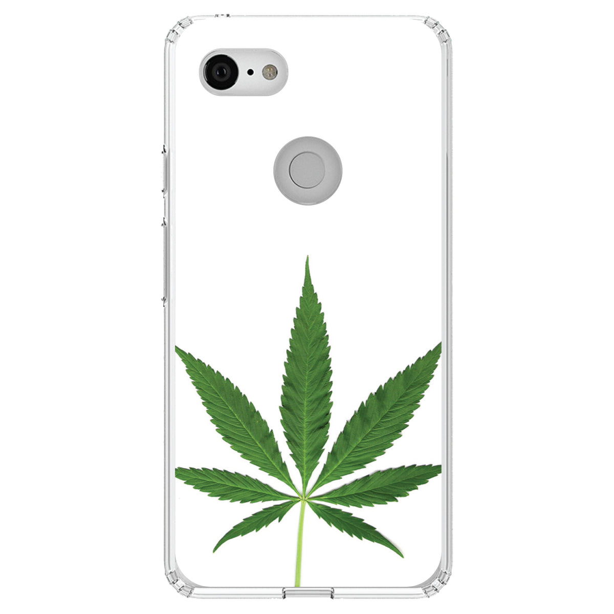 Marijuana Leaf Photo Clear Shockproof iPhone Case, view 22