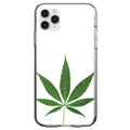 Marijuana Leaf Photo Clear Shockproof iPhone Case