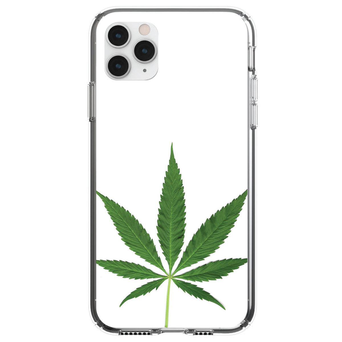 Marijuana Leaf Photo Clear Shockproof iPhone Case