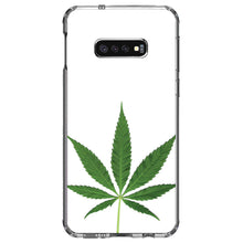 DistinctInk® Clear Shockproof Hybrid Case for Apple iPhone / Samsung Galaxy / Google Pixel - Marijuana Leaf Photo