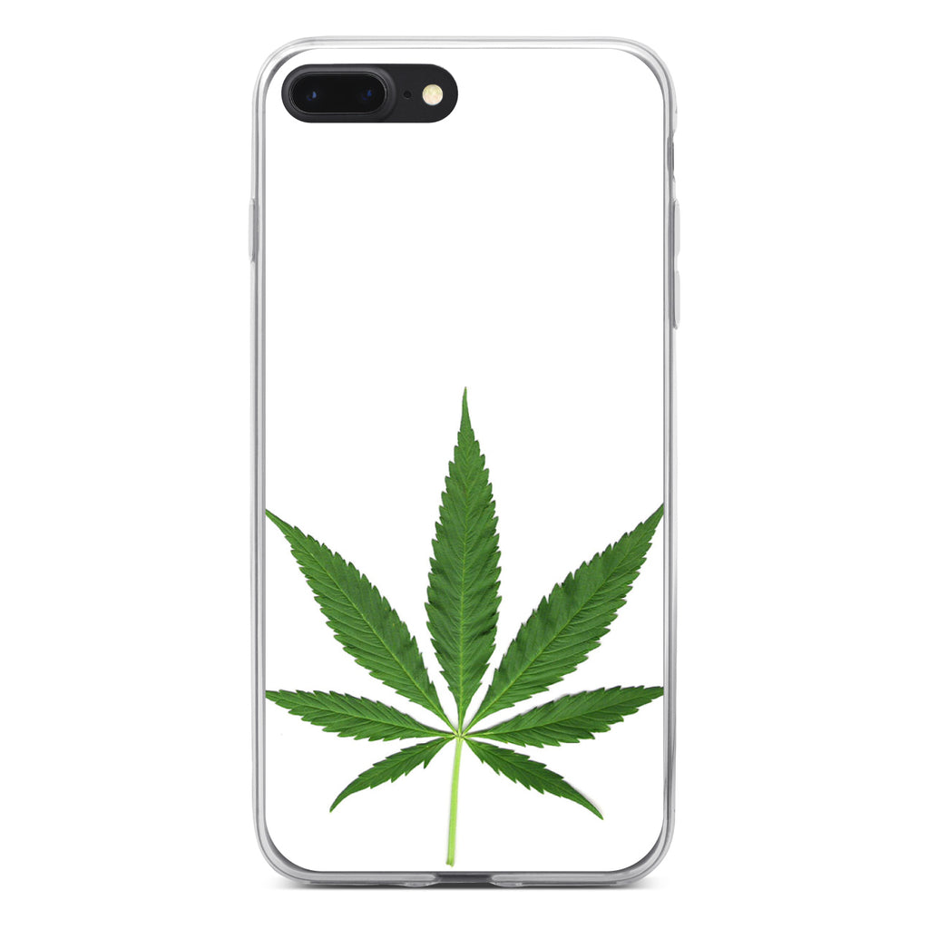 Marijuana Leaf Photo Clear Shockproof iPhone Case, view 6