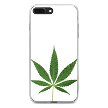 DistinctInk® Clear Shockproof Hybrid Case for Apple iPhone / Samsung Galaxy / Google Pixel - Marijuana Leaf Photo