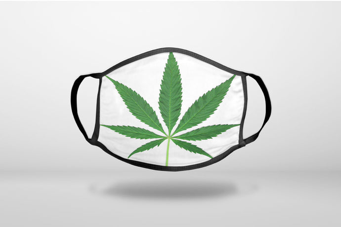 Marijuana Leaf Photo - 3-Ply Reusable Soft Face Mask Covering, Unisex, Cotton Inner Layer