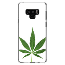 DistinctInk® Clear Shockproof Hybrid Case for Apple iPhone / Samsung Galaxy / Google Pixel - Marijuana Leaf Photo