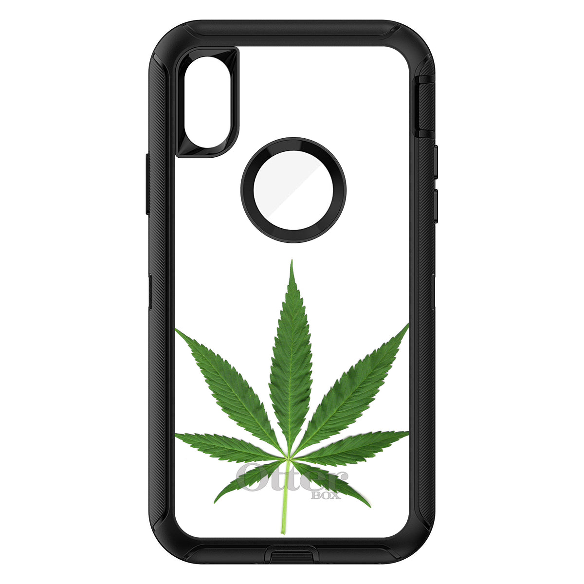 Marijuana Leaf Photo OtterBox Defender Case for iPhone & Galaxy, view 3