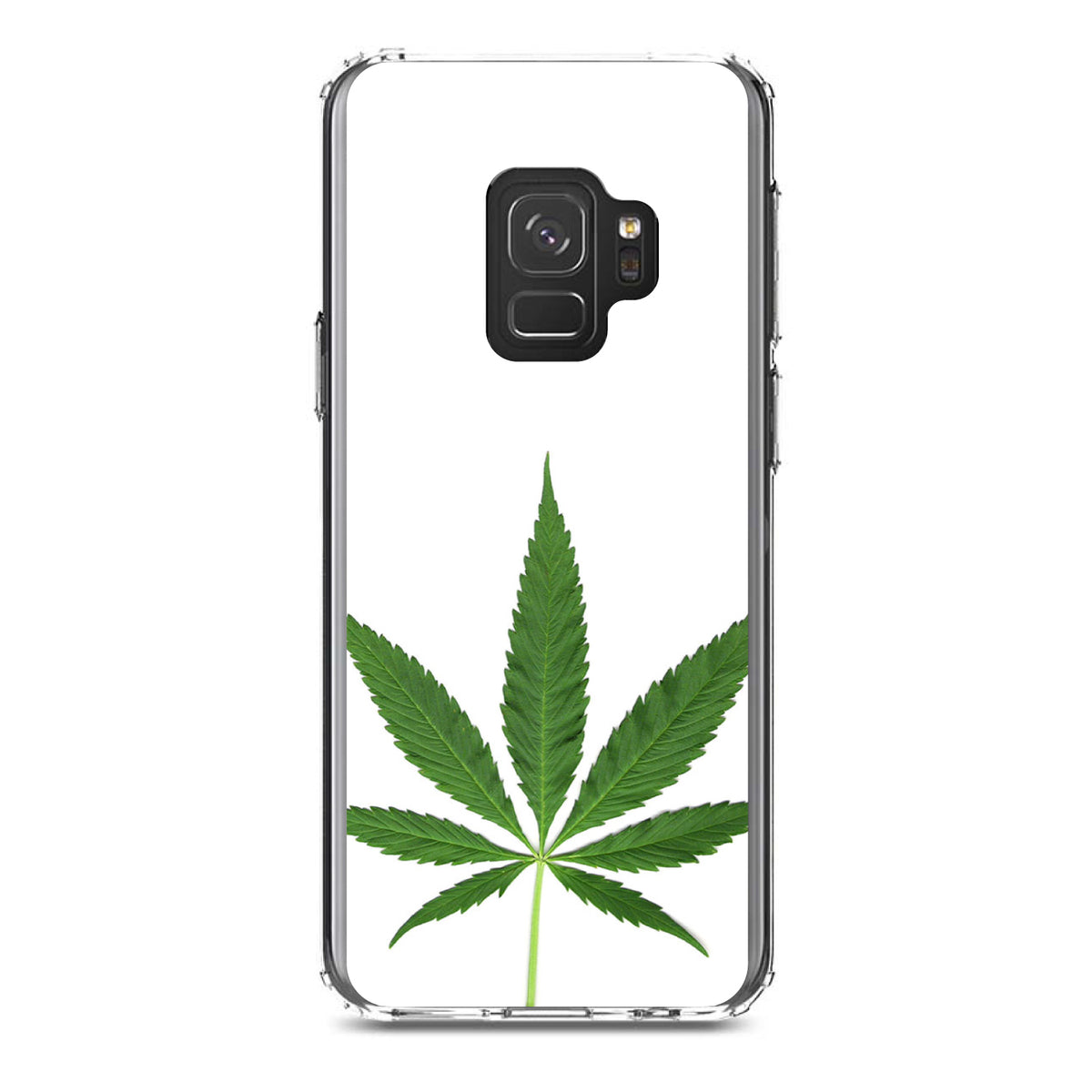 Marijuana Leaf Photo Clear Shockproof iPhone Case, view 19