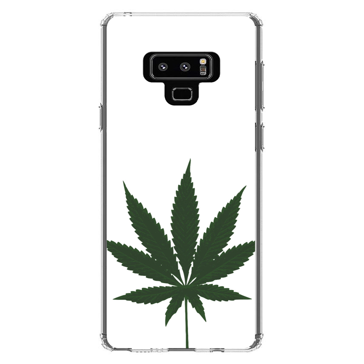 Marijuana Leaf Drawing Clear Shockproof iPhone Case, view 11