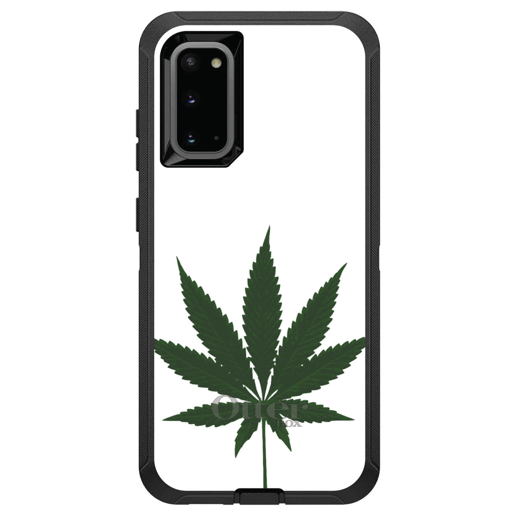 Marijuana Leaf Drawing OtterBox Defender Case for iPhone & Galaxy, view 8