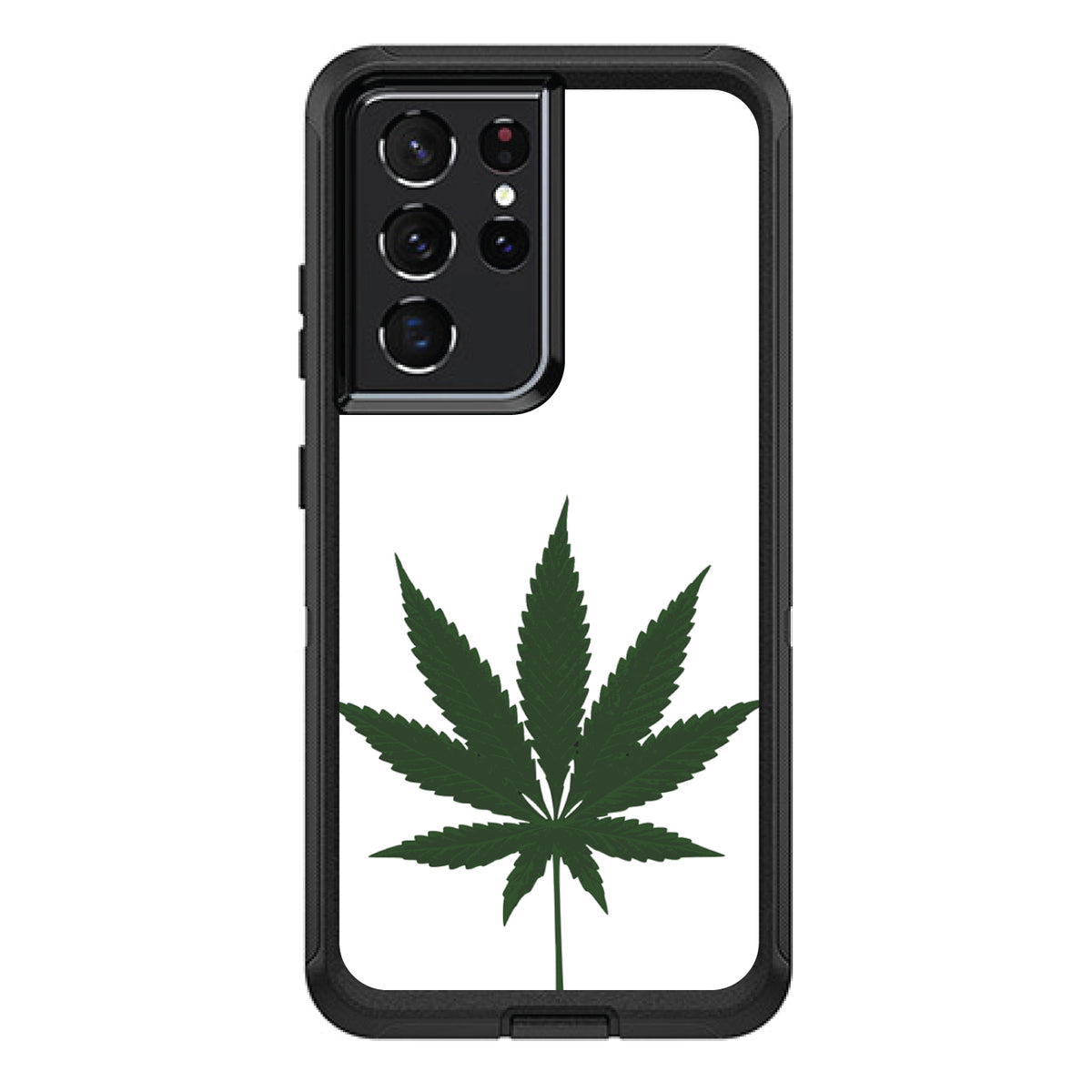 Marijuana Leaf Drawing OtterBox Defender Case for iPhone & Galaxy, view 7