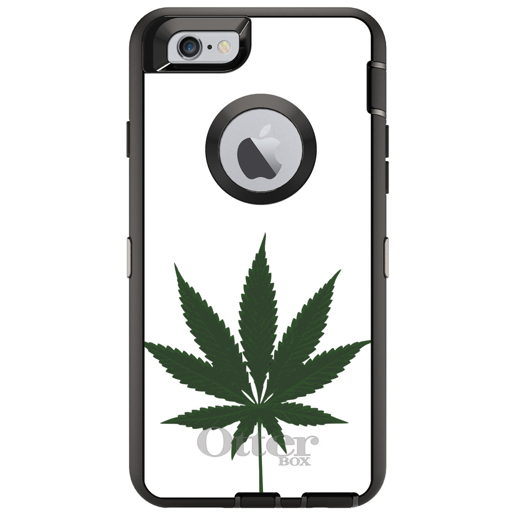 Marijuana Leaf Drawing OtterBox Defender Case for iPhone & Galaxy, view 4