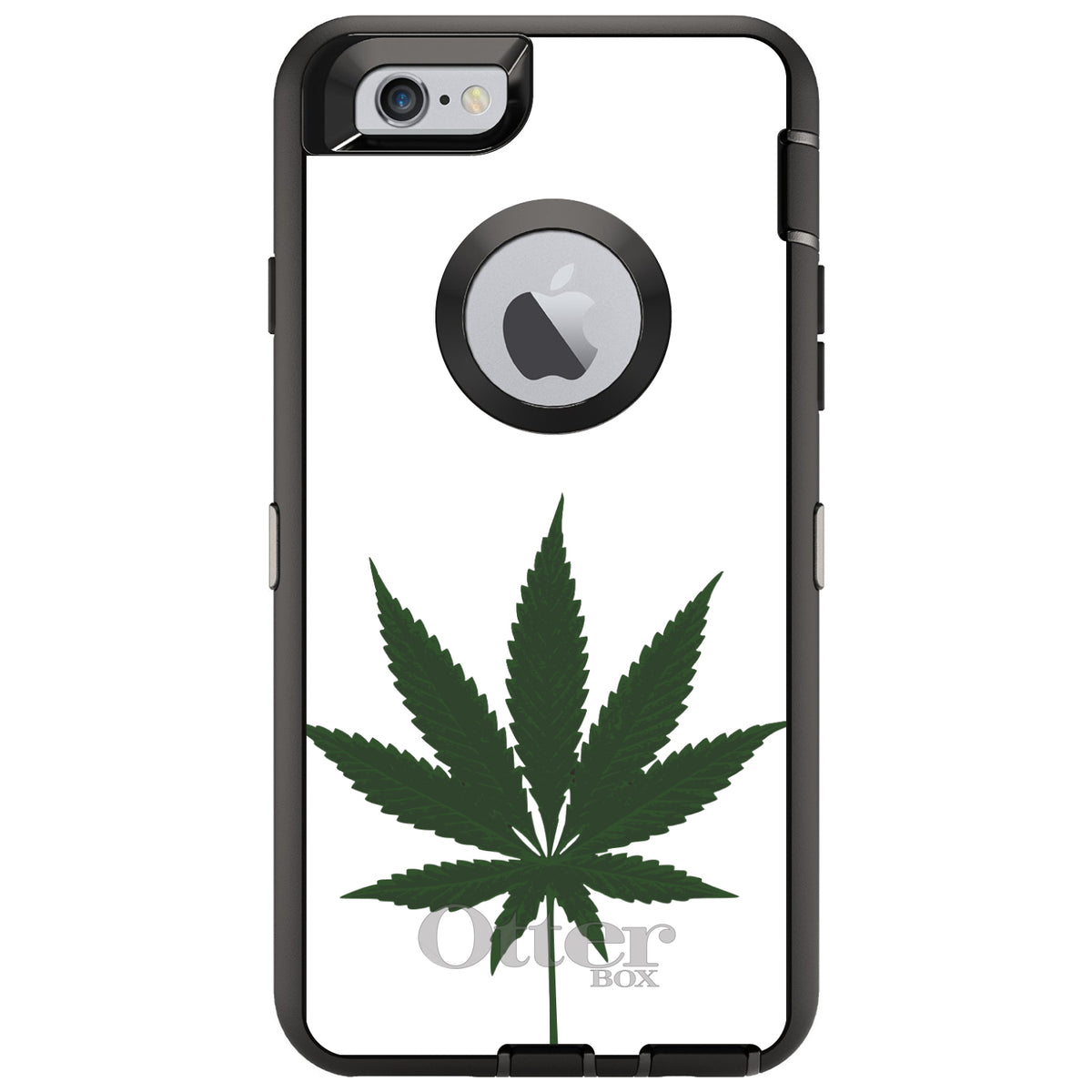 Marijuana Leaf Drawing OtterBox Defender Case for iPhone & Galaxy, view 4