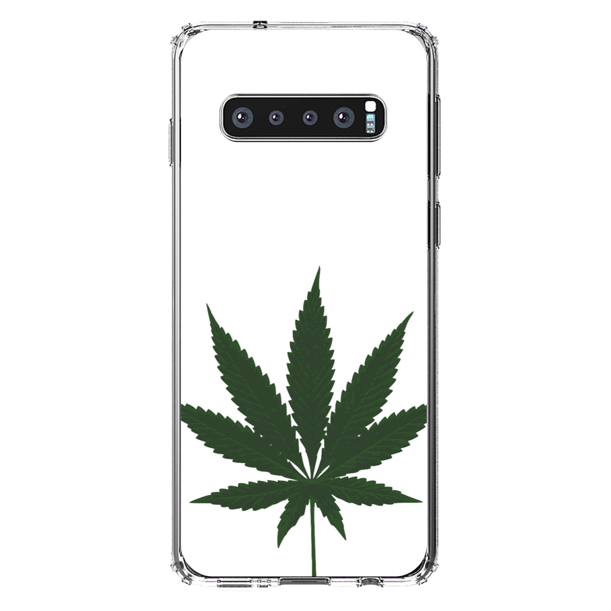 Marijuana Leaf Drawing Clear Shockproof iPhone Case, view 16
