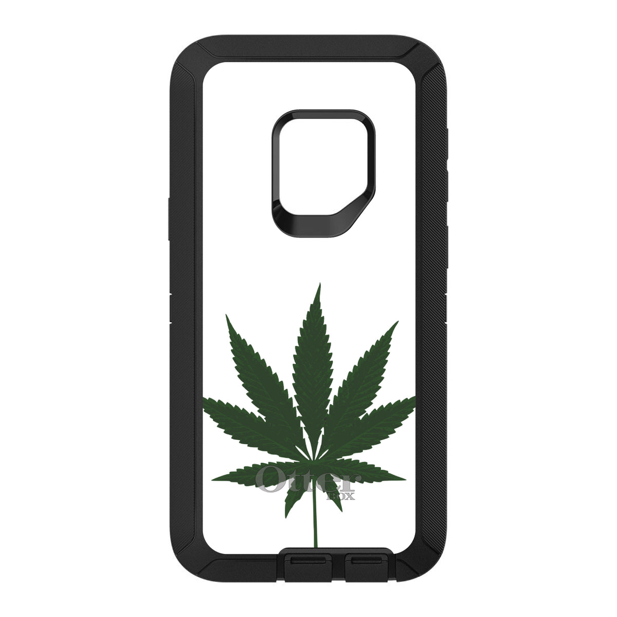 Marijuana Leaf Drawing OtterBox Defender Case for iPhone & Galaxy, view 11