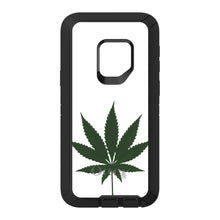 DistinctInk™ OtterBox Defender Series Case for Apple iPhone / Samsung Galaxy / Google Pixel - Marijuana Leaf Drawing