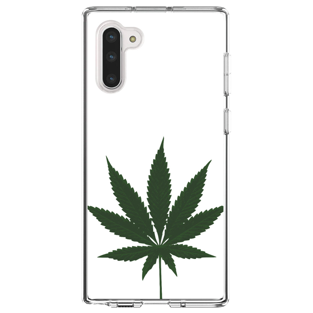 Marijuana Leaf Drawing Clear Shockproof iPhone Case, view 9