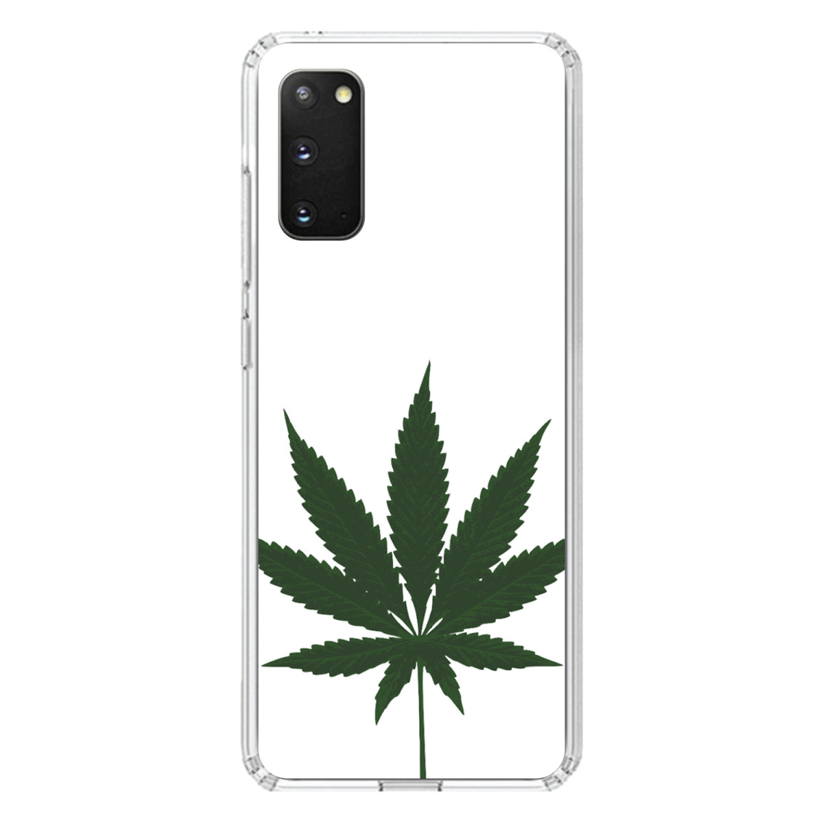 Marijuana Leaf Drawing Clear Shockproof iPhone Case, view 13