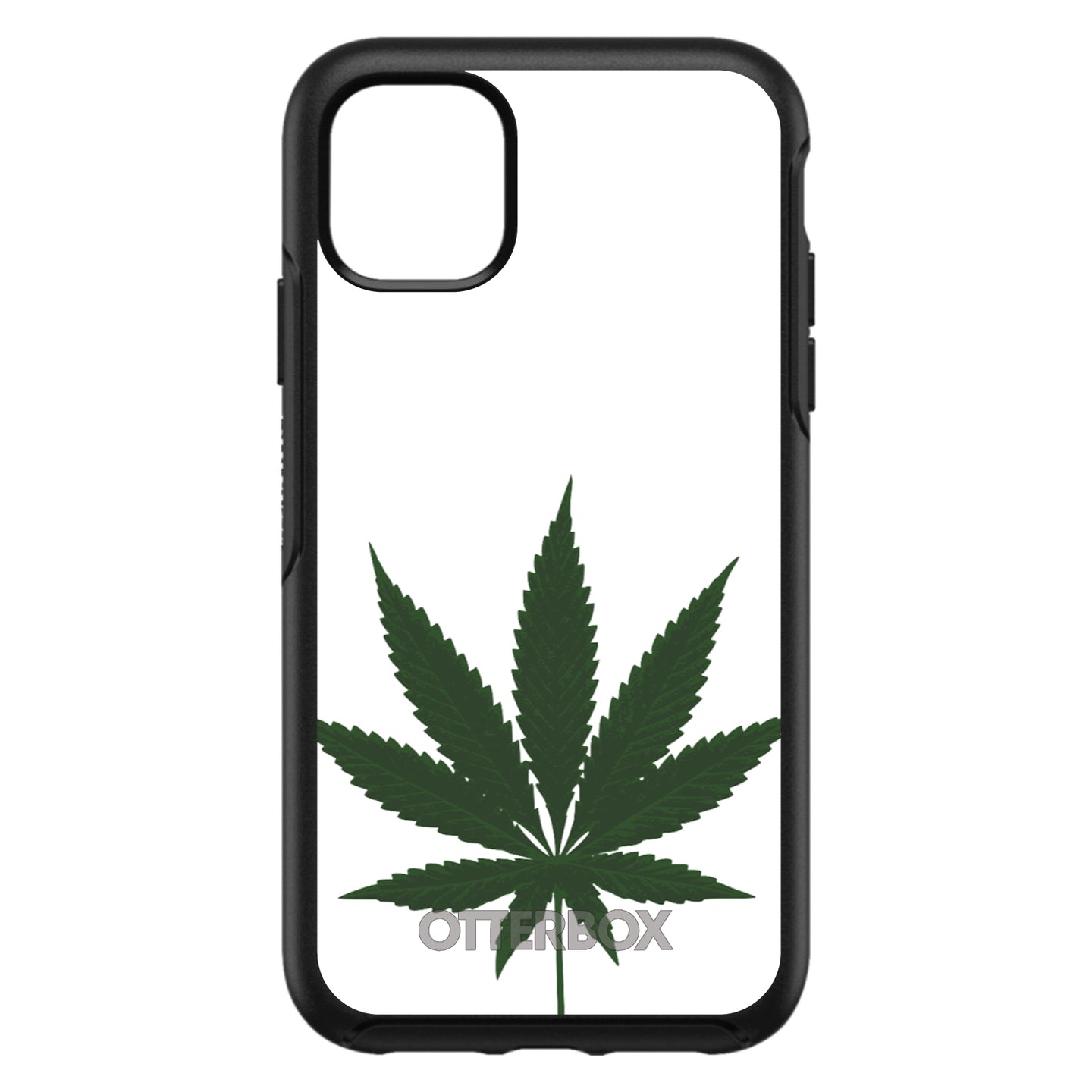DistinctInk™ OtterBox Symmetry Series Case for Apple iPhone / Samsung Galaxy / Google Pixel - Marijuana Leaf Drawing