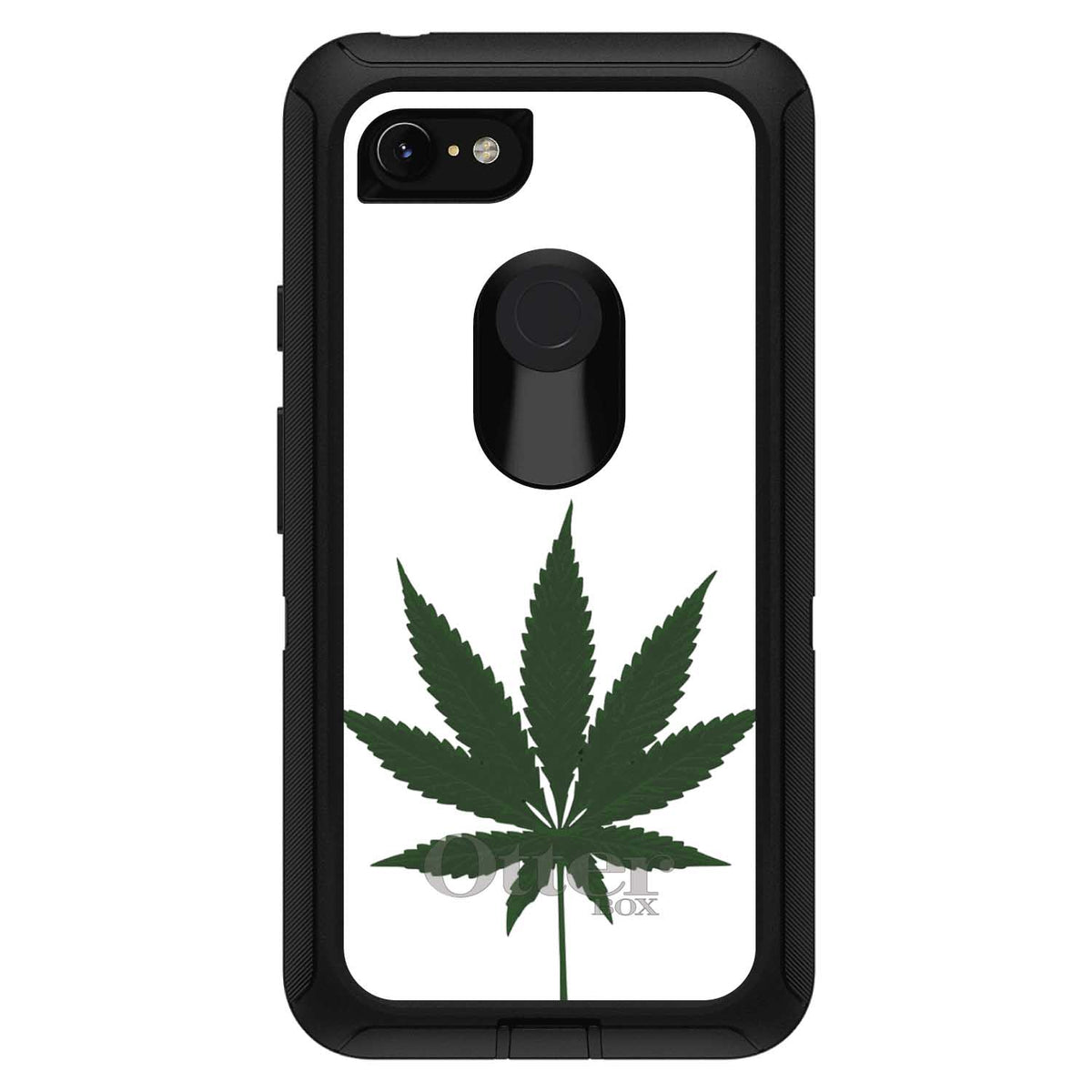 Marijuana Leaf Drawing OtterBox Defender Case for iPhone & Galaxy, view 18
